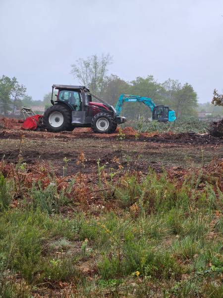 Nettoyage d'un terrain boisé  de 3ha  sur la commune de Pian Médoc prés de Bordeaux : pour construction neuve