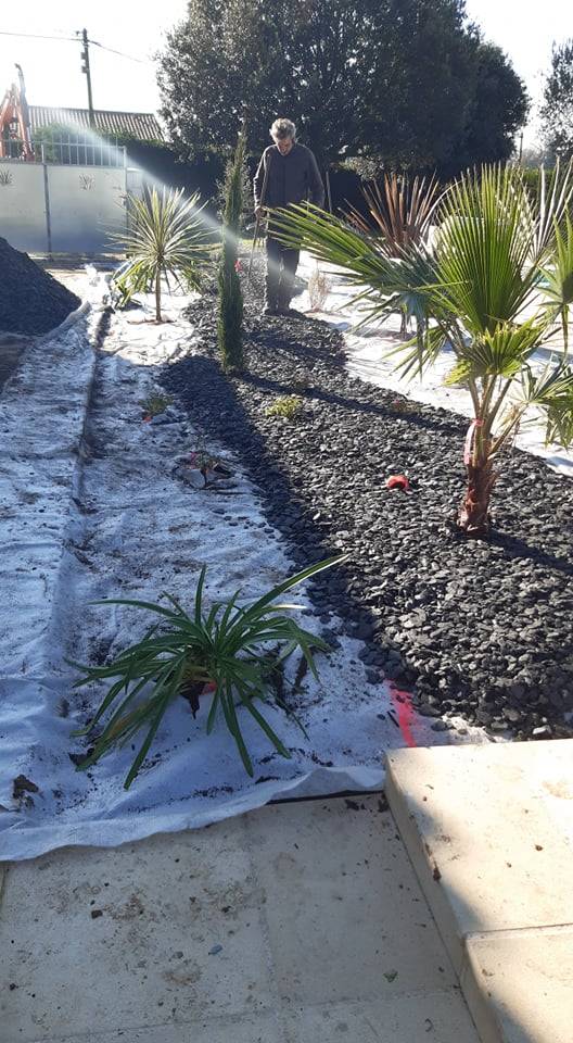 Création d'un massif de jardin à Villenave de Rions proche de Langoiran