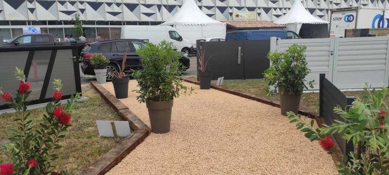 Création d'un espace paysager pour un stand à la Foire internationale de Bordeaux