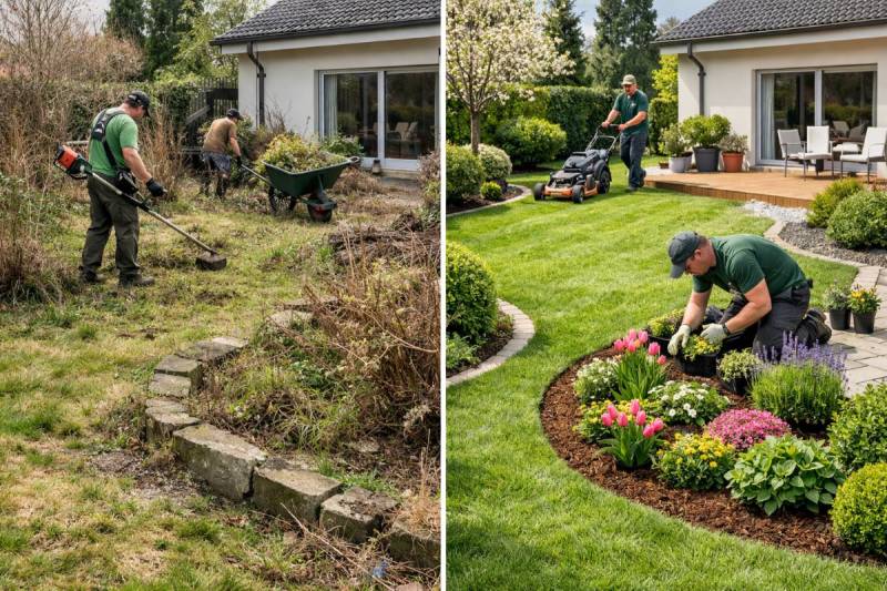 Remise en état de printemps à Léognan et Martillac : Votre jardin impeccable et prêt pour l'été grâce à France Espace Vert