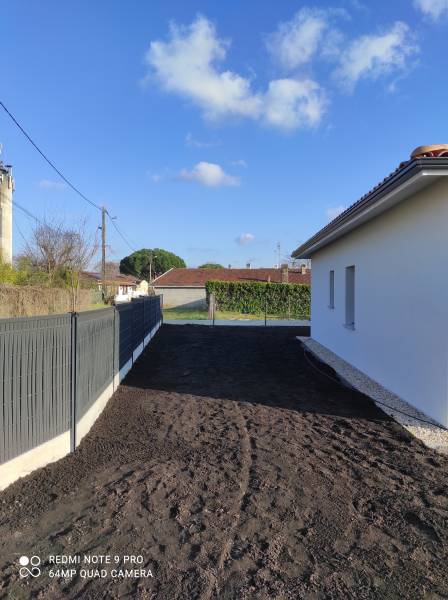 Aménagement paysagiste d'une nouvelle construction à Cestas proche Bordeaux